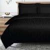 Ev Dekor® Single Duvet Cover Set Hotel Quality Stripes Satin