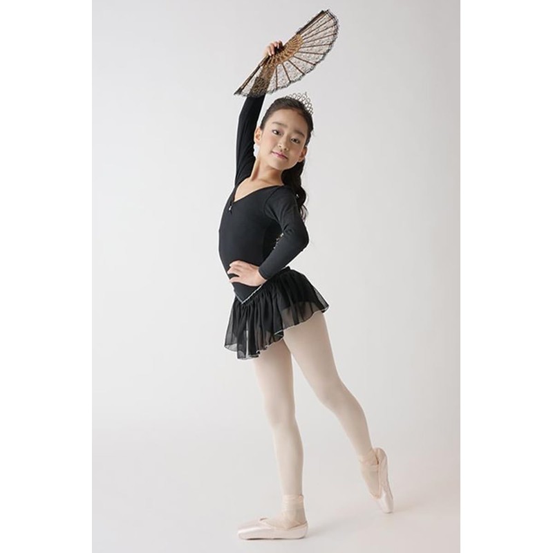 Eballerina Practice Lace Glitter Fan Sense Pen, Black