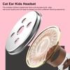 LXB39C Kids Headphone Bluetooth 5.0 Foldable Wireless Glowing Music Cat