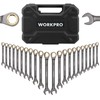 WORKPRO 22-Piece Ratcheting Wrench Set Organizer Box Nickel Plating 72