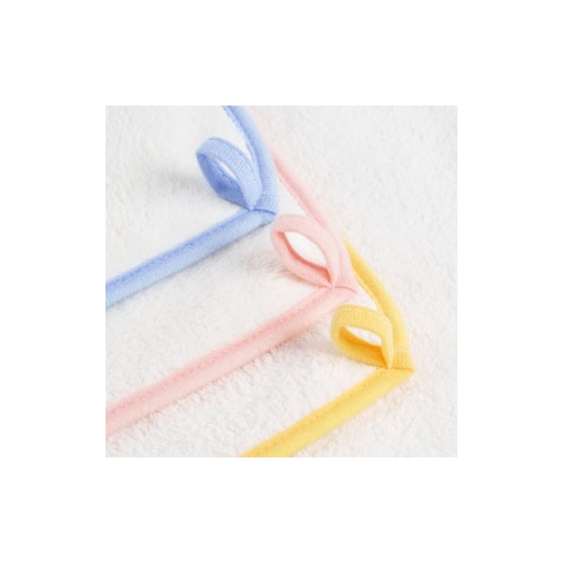 POLYTE Hypoallergenic Gentle Microfibre Flannel Baby Washcloth, 30.5 x 30.5