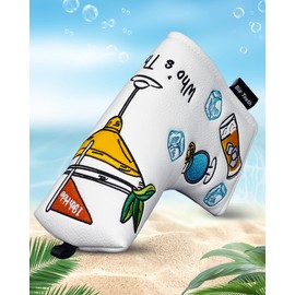Big Teeth Golf 19 Hole Putter Cover Blade Putter Headcovers Magnetic Golf Club Head Covers White