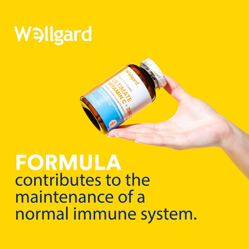 Wellgard Vegan Vitamin C and Zinc - Maximum Recommended Daily