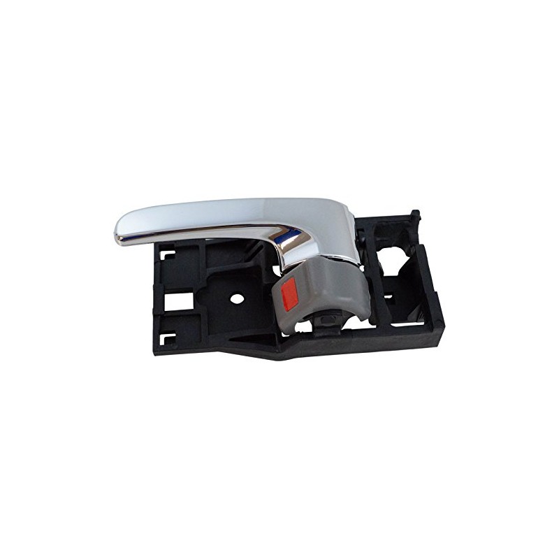 TRQ Rear Left Interior Door Handle Chrome & Stone Gray