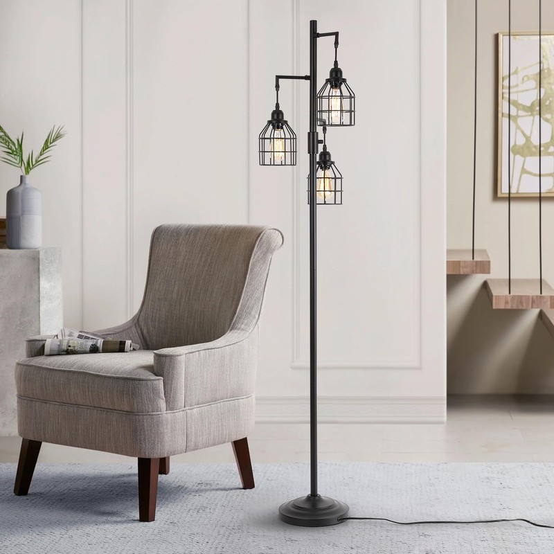 9MMML Floor Lamp for Living Room, Farmhouse Industrial Dimmable Floor
