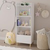ZJMTOCYU Versatile Kids 4-Tier Bookcase for Toy and Book Organization,