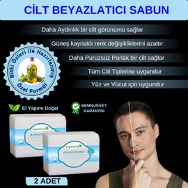 Organicsun Doğal Cilt Beyazlatıcı Sabun 140 Gr x 2 Adet Tüm Cilt Tipleri İçin B ve E Vitaminli