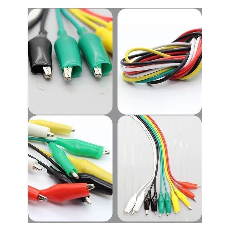 Aofan 10PCS Alligator Clips Test Leads Set - 18 AWG