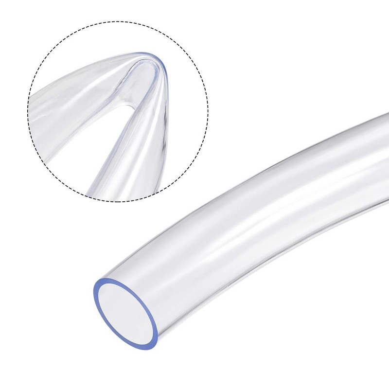 sourcing map PVC Clear Vinyl Tubing, 25mm(1") x 30mm(1 3/16")