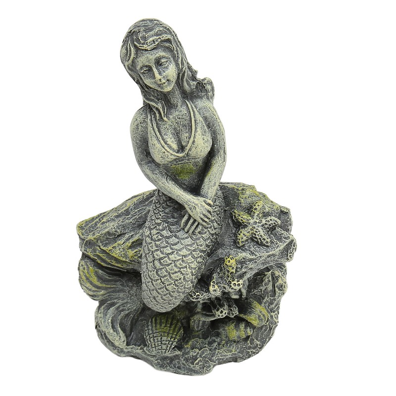 Aquarium Mermaid Statue Safe Resin Beautiful Fish Tank Mermaid Decor