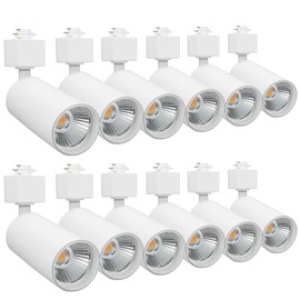 H Type Track Lighting Heads 7W Dimmable LED Track Light Head Replacement Fixtures Bright 3000K Warm White Ceiling Spotlight for Accent Task Art, Flicker Free CRI90+ 24° 800LM (12 Pack, White)