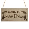 RED OCEAN Mad House Funny Home Decor Gift Friendship Door