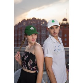 ALLNTRENDS Adult Dad Hat Green Shamrock Embroidered Irish St Patrick's Hat (Dad Hat Shamrock Green)