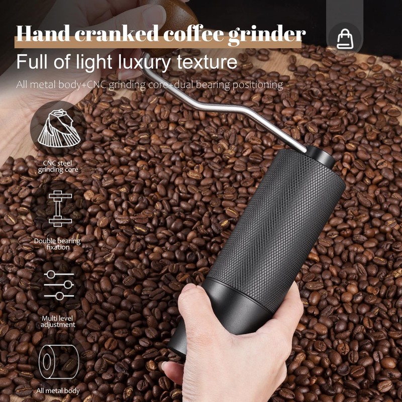Generic Manual coffee grinder Capacity 25 grams, stainless steel tapered