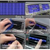 NBTEPEM 27 PCs Blue Bling Car Accessories Set for Women,