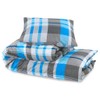 vidaXL Cotton Duvet Cover Set 220x240 cm, Elegant Blue and