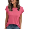 AUTOMET Womens Summer Tops T Shirts Cap Sleeve Business Casual