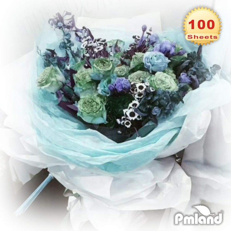 PMLAND Premium Quality Gift Wrapping Paper - Light Blue -