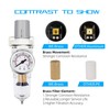 NANPU 1/4" NPT Compressed Air Filter Regulator Combo Piggyback, 5