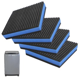 CHEERYMAGIC 8 Pcs Rubber Anti Vibration Pads 4 x 4 x 7/8 Inch Heavy Duty EVA Vibration Isolation Pads Mats for Air Compressors Conditioner Treadmill HVAC Washers A31-XJJZHCD