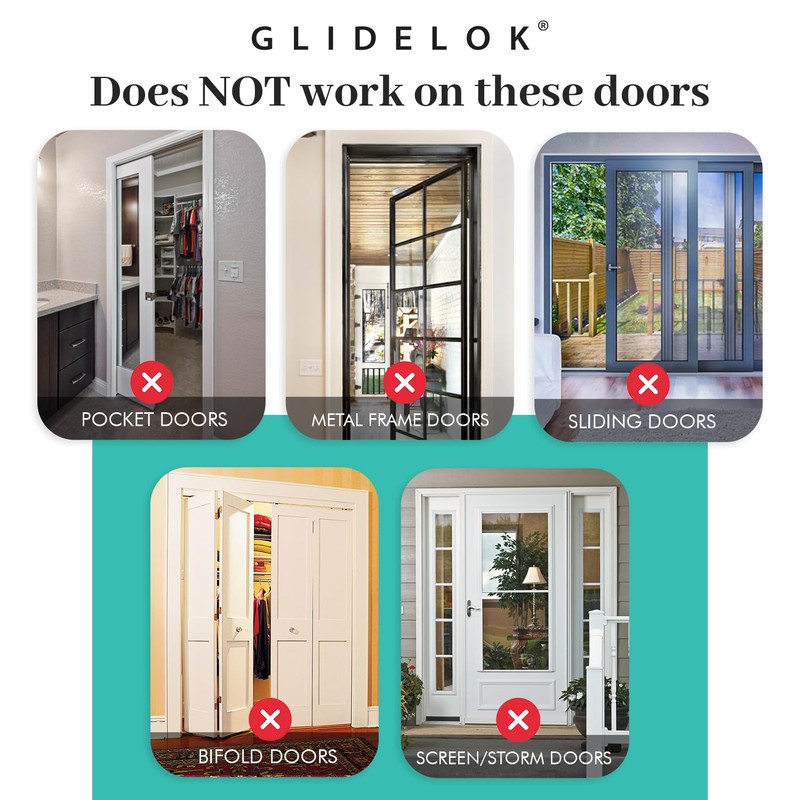 2 Pack – GlideLok Child Safety Door Top Lock |