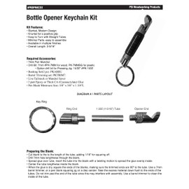 Penn State Industries PKBPNKCGM Bottle Opener Keychain Kit Woodturning Project (Gun Metal)