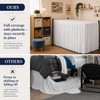 White Platform Dorm Bed Skirt Twin XL 42 Inch Drop,Extra