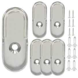 suiwotin 20 Pack Oval Closet Rod End Supports with 6mm Pins, Heavy Duty Zinc Alloy Wardrobe Bracket Holder for 15mm x 30mm Pole