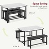 GarveeLife Kitchen Table with Benches, Dining Table Set for 4,Rectangular