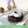 6pcs Silver Glitter Birds Decorations Christmas Tree Clip on Bird