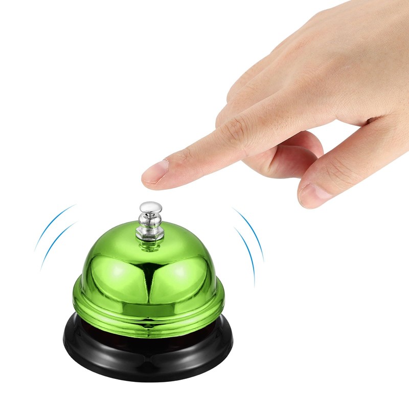 QUARKZMAN Table Bell 65mm (2.56") Table Bell Restaurant Service Green