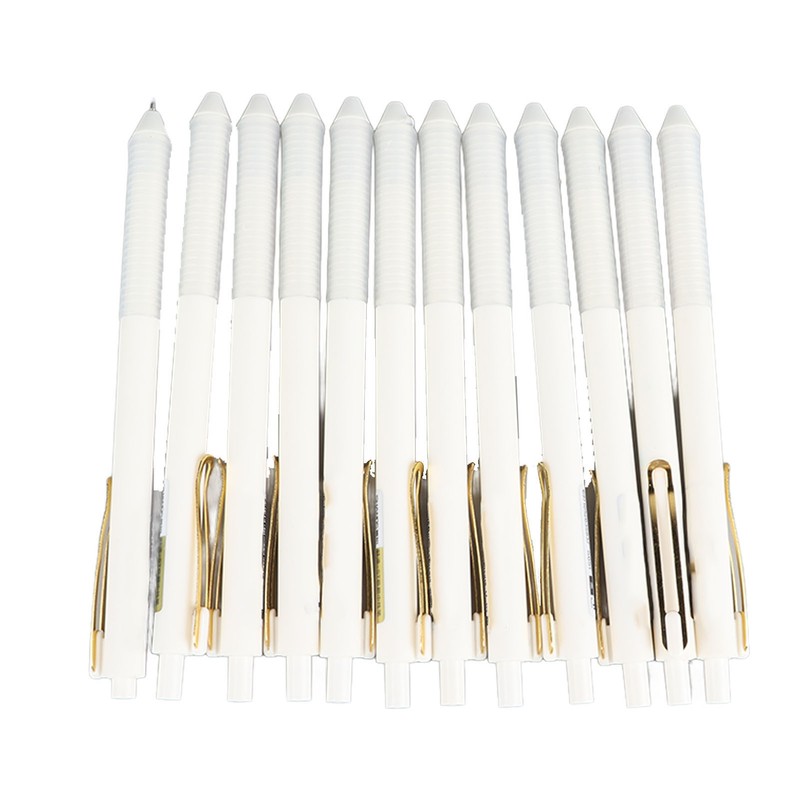 12pcs Press Gel Pen 0.38MM Black Ink Fine Point Pen