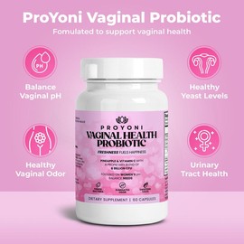 ProYoni Women's Pineapple Infused Probiotic Supplement for Feminine Health, pH Balance, Vaginal Wellness, Digestive & Immune Support