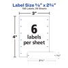 Avery File Folder Labels, 5/8" x 2-3/4", White, Non-Printable, 156