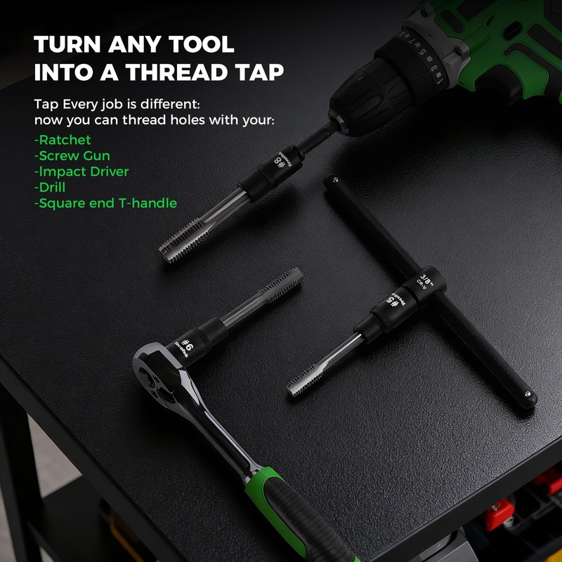 TecoTek 13PCS Magnetic Tap Socket Set, 1/4" & 3/8" Drive