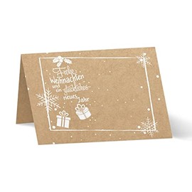 Place Cards Kraft Paper Merry Christmas 25