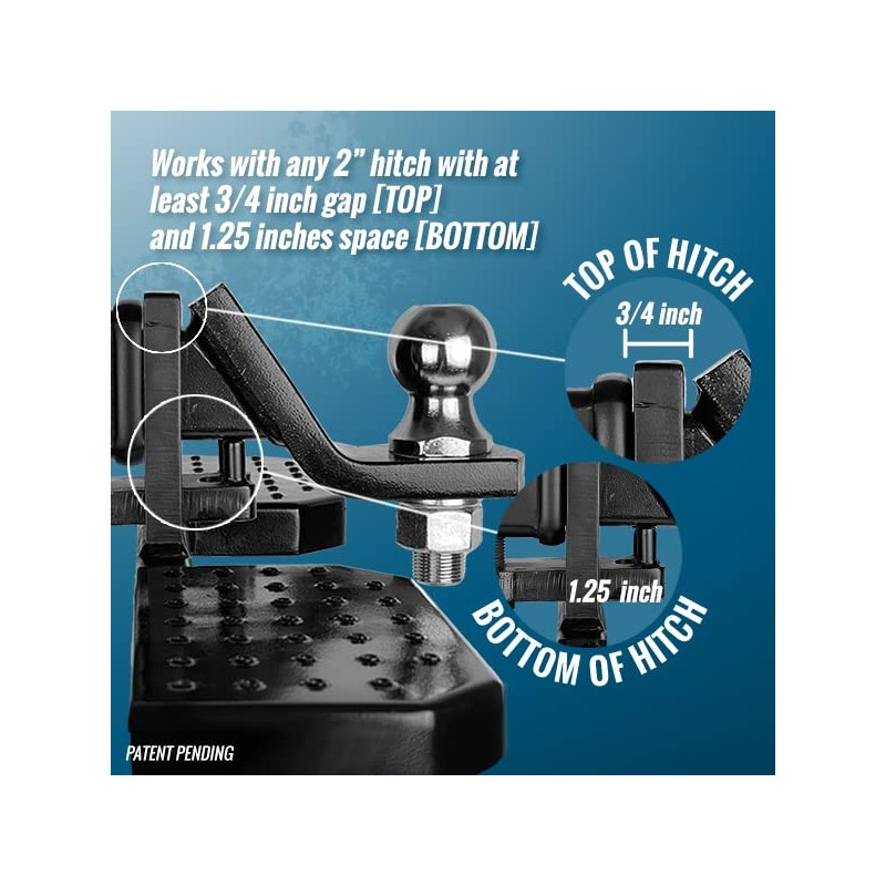 TEMCo Universal 2" Trailer Hitch Step - Keep Your Trailer