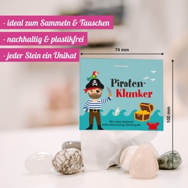 10x "Pirates" Lucky Stones for Children / Lucky Charm Stone "Pirate Klunker" as Party Bag Children's Birthday Pirates / Lucky Charm Children / Pirate Birthday Party Bag Children / Pirate Treasure