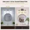 TimberAura Crystal Bathroom Light Fixtures, 3-Light Brushed Nickel, Vanity Lights