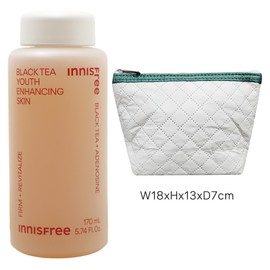 Innisfree Black Tea Youth Enhancing Skin + Pouch Bag / 이니스프리 블랙티 유스 인핸싱 스킨+파우치가방