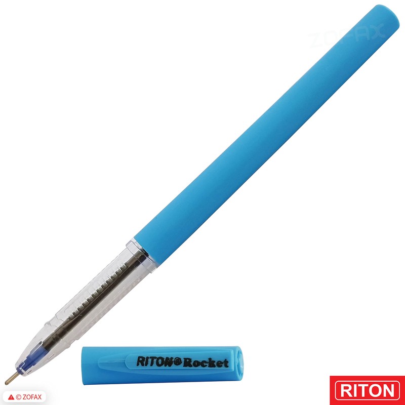 RITON Rocket 20 x 0.6mm Fine Tip BLUE Ball Pens
