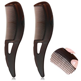 Flomiara 2 Pcs Dandruff Comb, Energy Massage Pressable Hair Comb Fine Hollow Tooth Tail Scalp Combs for Dandruff Removal & Promoting Hair Health for Women Men, Pressable Scalp Sweep Detoxing Combs