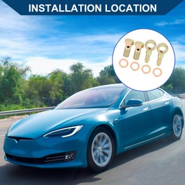 Hihaha Banjo Hose Barb Bolt Fitting/for Car/Metal / 2 Set Bronze Tone