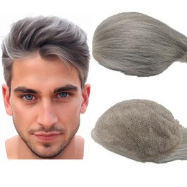 Human Hair Toupee for men NLW European Hair Pieces Mens 8x10" fine HD thin French Lace hair units patch human hair replacement system prosthesis for man #1B80