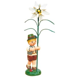 Hubrig - Folk Art Flower Boy with Edelweiss * Height 11 cm