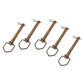 AgraLink 5 Pcs Swivel Hitch Pin 3/4" x 6-1/4" w/Clips - Zinc Plated, High Carbon Steel, Trailer Hitch Safety & Security Pin for Tractors