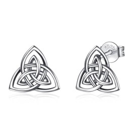Infuseu Stud Earrings Silver 925, Women’s Earrings, Celtic Knot Tree of Life Earrings, Jewellery Valentine’s Day and Mother’s Day, Birthday Gift for Women., Silver
