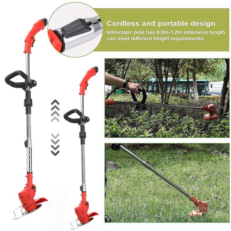 12V Electric Grass Trimmer With Li-ion Battery Lawn Mower Powerful