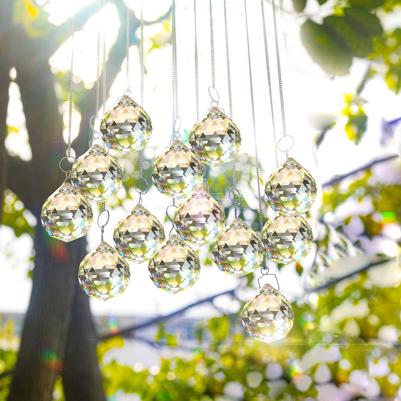 Transparent K9 Material Crystal Prismatic Sphere, Rainbow Manufacturer, Sun Catcher