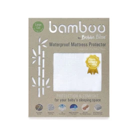 Bubba Blue Bamboo Mattress Large Cot Protector, White